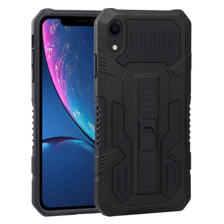 For iPhone XR Vanguard Warrior All Inclusive Double-color Shockproof TPU + PC Protective Case with Holder