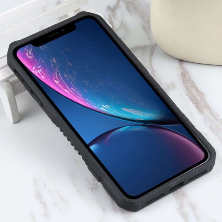 For iPhone XR Vanguard Warrior All Inclusive Double-color Shockproof TPU + PC Protective Case with Holder