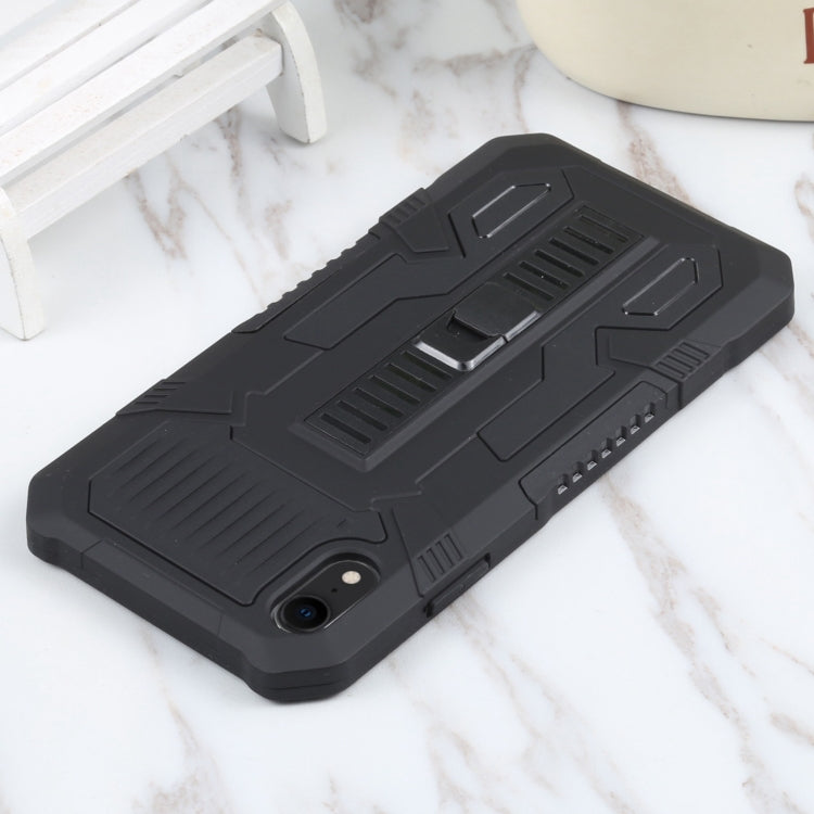 For iPhone XR Vanguard Warrior All Inclusive Double-color Shockproof TPU + PC Protective Case with Holder