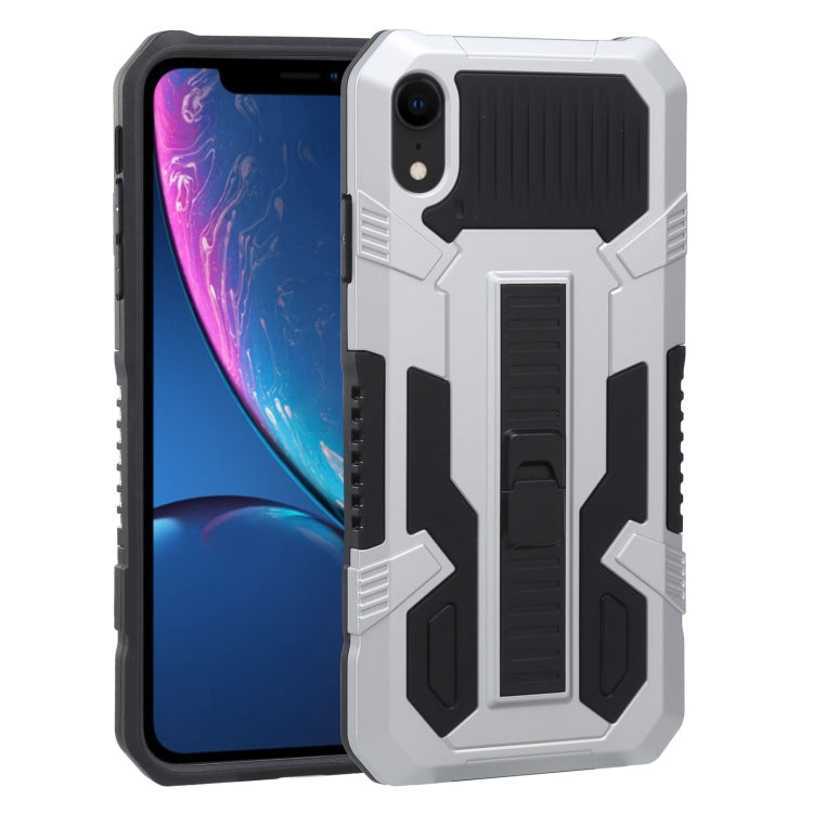 For iPhone XR Vanguard Warrior All Inclusive Double-color Shockproof TPU + PC Protective Case with Holder