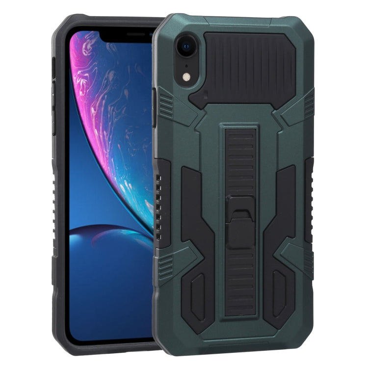 For iPhone XR Vanguard Warrior All Inclusive Double-color Shockproof TPU + PC Protective Case with Holder