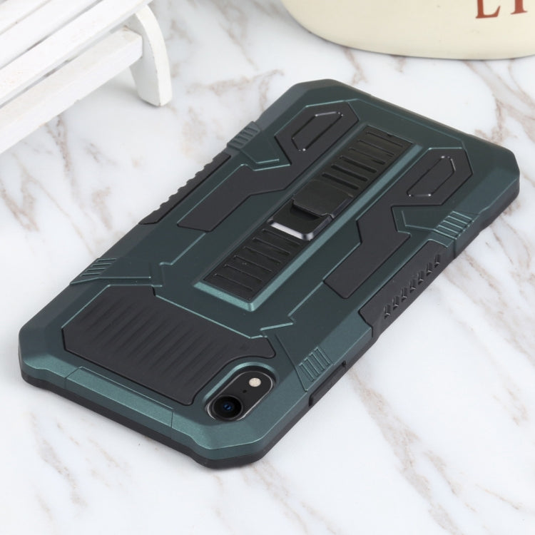 For iPhone XR Vanguard Warrior All Inclusive Double-color Shockproof TPU + PC Protective Case with Holder