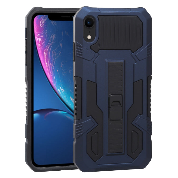 For iPhone XR Vanguard Warrior All Inclusive Double-color Shockproof TPU + PC Protective Case with Holder