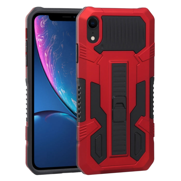 For iPhone XR Vanguard Warrior All Inclusive Double-color Shockproof TPU + PC Protective Case with Holder