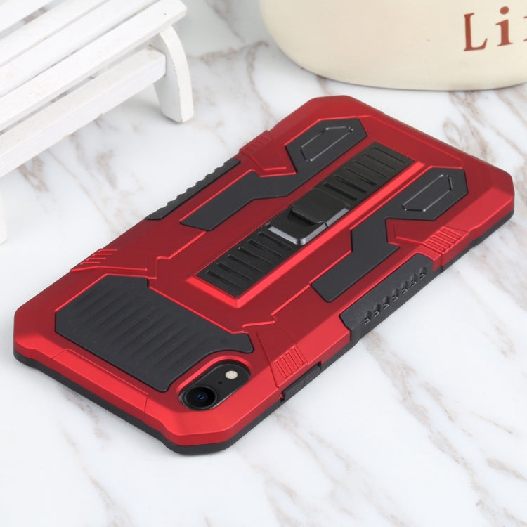 For iPhone XR Vanguard Warrior All Inclusive Double-color Shockproof TPU + PC Protective Case with Holder