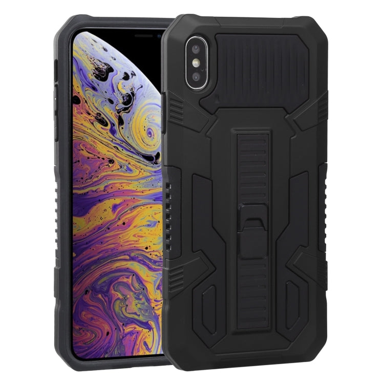 For iPhone XS Max Vanguard Warrior All Inclusive Double-color Shockproof TPU + PC Protective Case with Holder