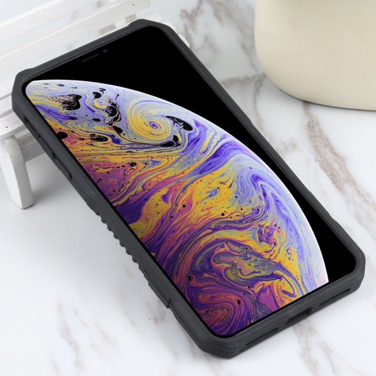 For iPhone XS Max Vanguard Warrior All Inclusive Double-color Shockproof TPU + PC Protective Case with Holder