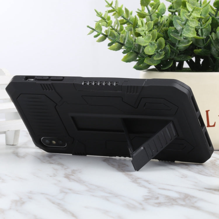 For iPhone XS Max Vanguard Warrior All Inclusive Double-color Shockproof TPU + PC Protective Case with Holder