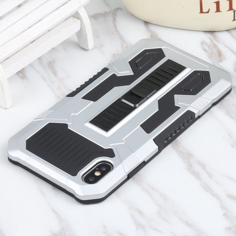 For iPhone XS Max Vanguard Warrior All Inclusive Double-color Shockproof TPU + PC Protective Case with Holder