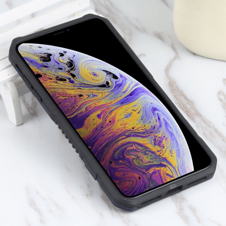 For iPhone XS Max Vanguard Warrior All Inclusive Double-color Shockproof TPU + PC Protective Case with Holder
