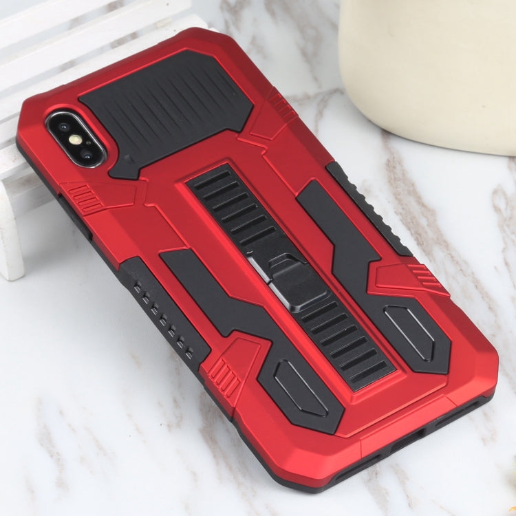 For iPhone XS Max Vanguard Warrior All Inclusive Double-color Shockproof TPU + PC Protective Case with Holder