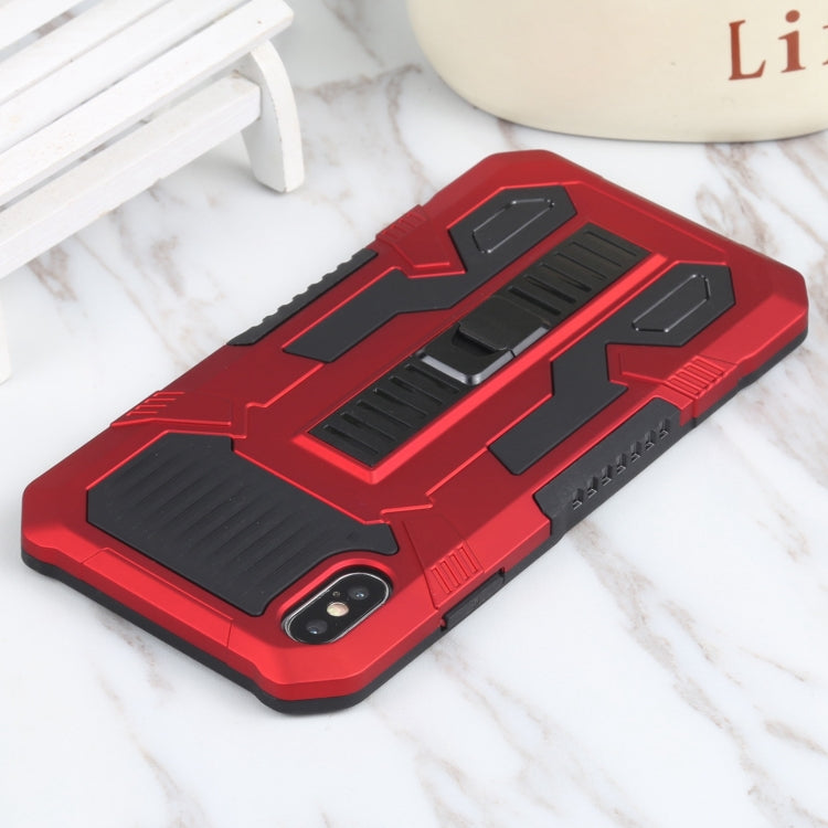 For iPhone XS Max Vanguard Warrior All Inclusive Double-color Shockproof TPU + PC Protective Case with Holder