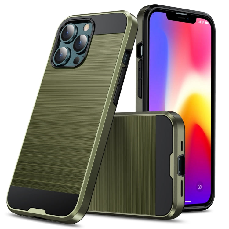 For iPhone 13 Brushed Texture Shockproof Protective Case