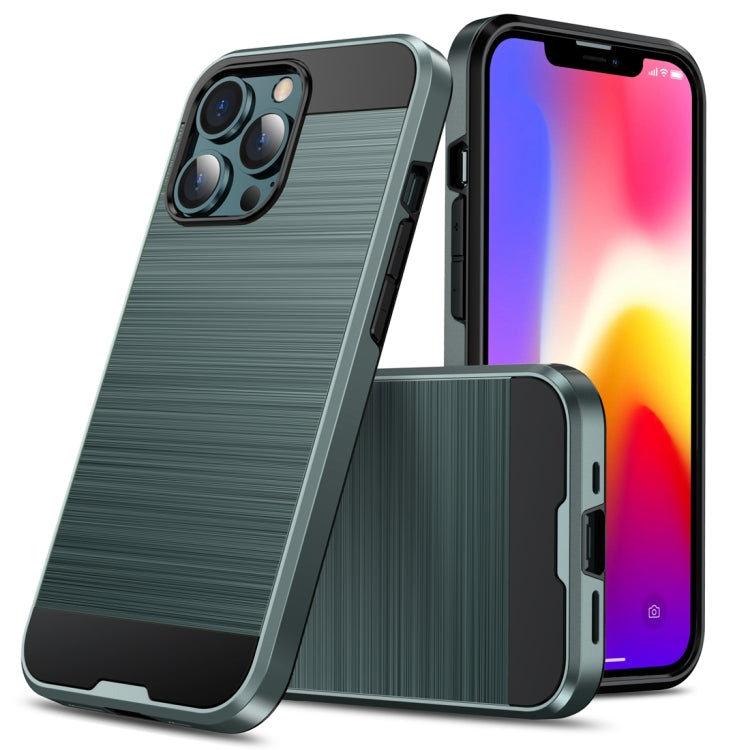 For iPhone 13 Brushed Texture Shockproof Protective Case