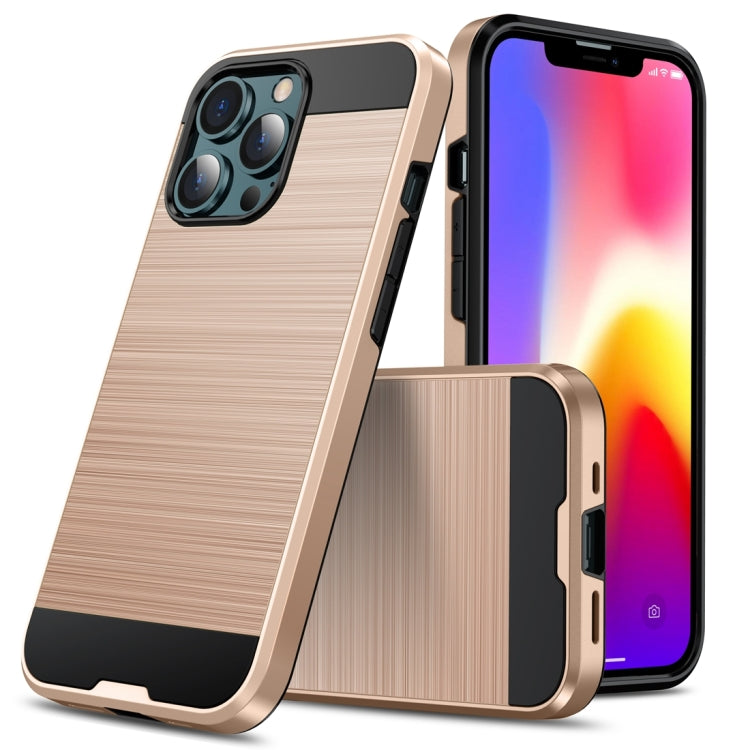 For iPhone 13 Brushed Texture Shockproof Protective Case