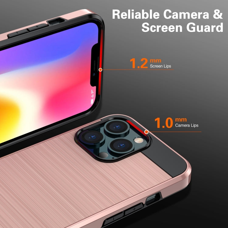 For iPhone 13 Pro Brushed Texture Shockproof Protective Case