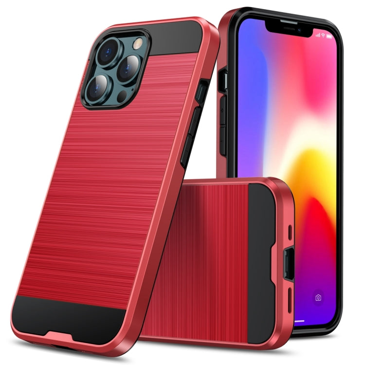 For iPhone 13 Pro Max Brushed Texture Shockproof Protective Case