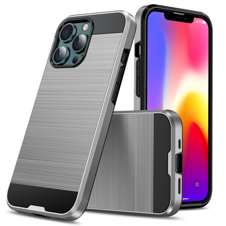 For iPhone 13 Pro Max Brushed Texture Shockproof Protective Case