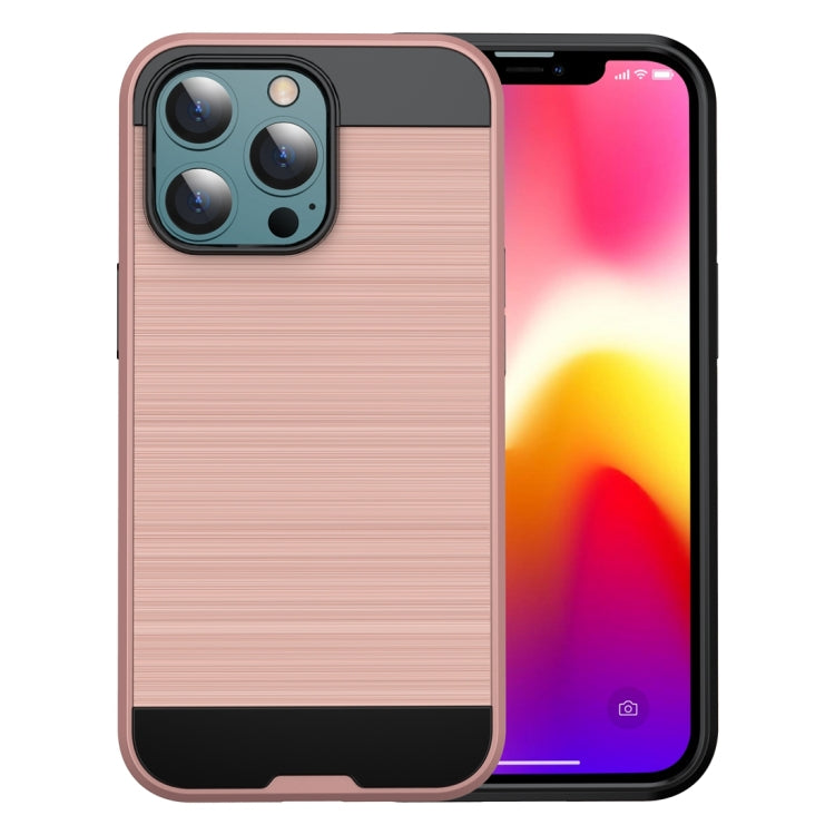 For iPhone 13 Pro Max Brushed Texture Shockproof Protective Case