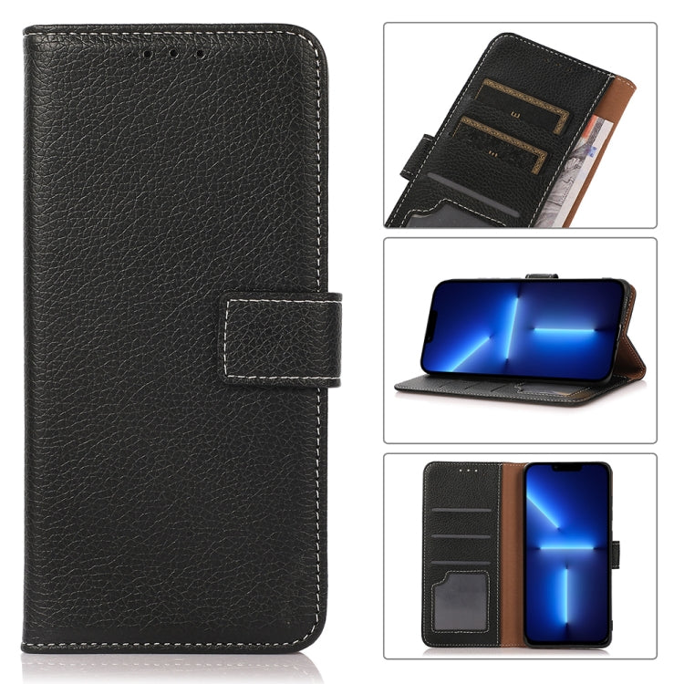 For iPhone 13 Pro Max Litchi Texture PU + TPU Horizontal Flip Leather Case with Holder & Card Slots & Wallet