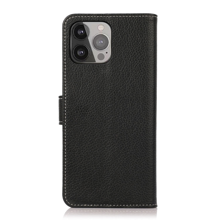 For iPhone 13 Pro Max Litchi Texture PU + TPU Horizontal Flip Leather Case with Holder & Card Slots & Wallet