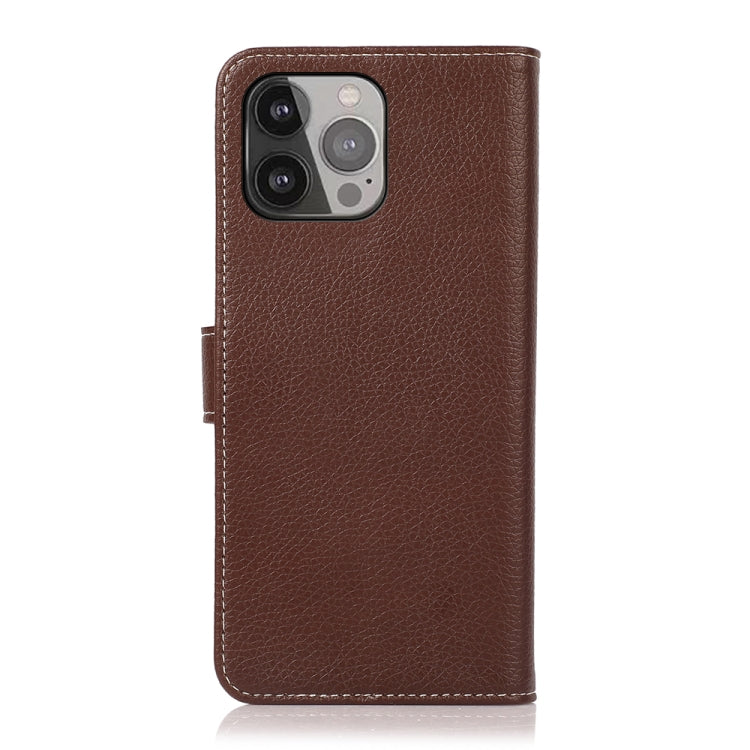For iPhone 13 Pro Max Litchi Texture PU + TPU Horizontal Flip Leather Case with Holder & Card Slots & Wallet