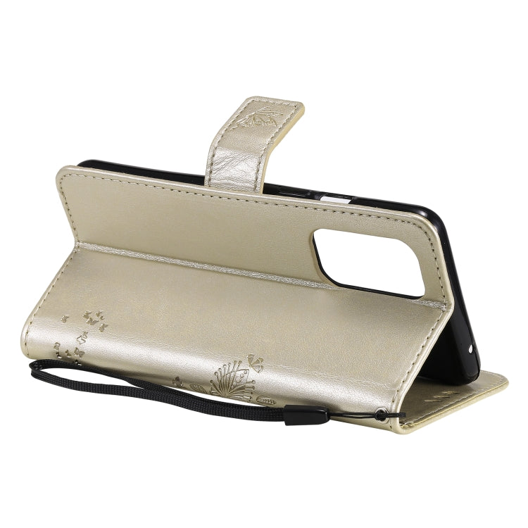 For OnePlus 9 Tree & Cat Pattern Pressed Printing Horizontal Flip PU Leather Case with Holder & Card Slots & Wallet & Lanyard