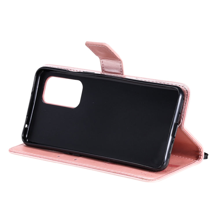 For OnePlus 9 Tree & Cat Pattern Pressed Printing Horizontal Flip PU Leather Case with Holder & Card Slots & Wallet & Lanyard