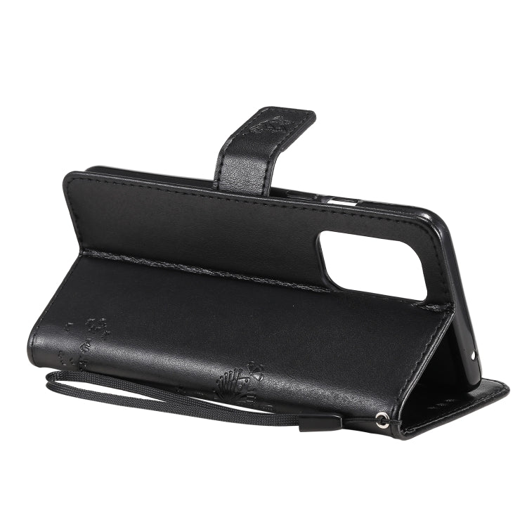 For OnePlus 9 Tree & Cat Pattern Pressed Printing Horizontal Flip PU Leather Case with Holder & Card Slots & Wallet & Lanyard