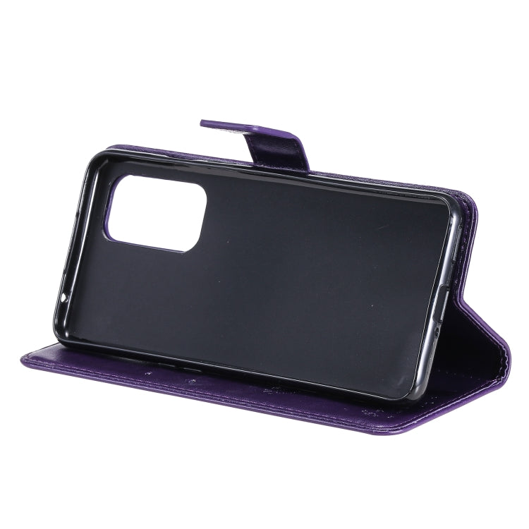 For OnePlus 9 Tree & Cat Pattern Pressed Printing Horizontal Flip PU Leather Case with Holder & Card Slots & Wallet & Lanyard