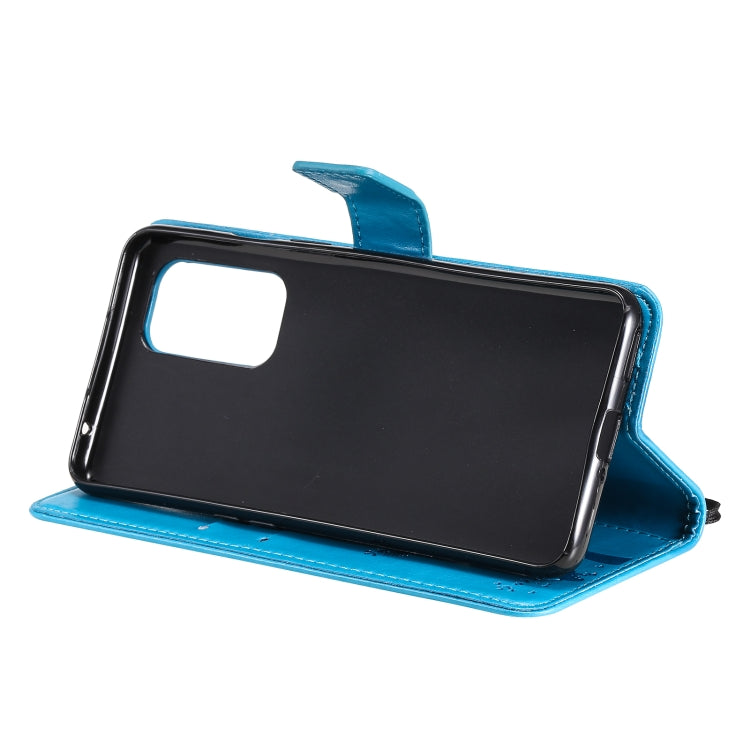 For OnePlus 9 Tree & Cat Pattern Pressed Printing Horizontal Flip PU Leather Case with Holder & Card Slots & Wallet & Lanyard