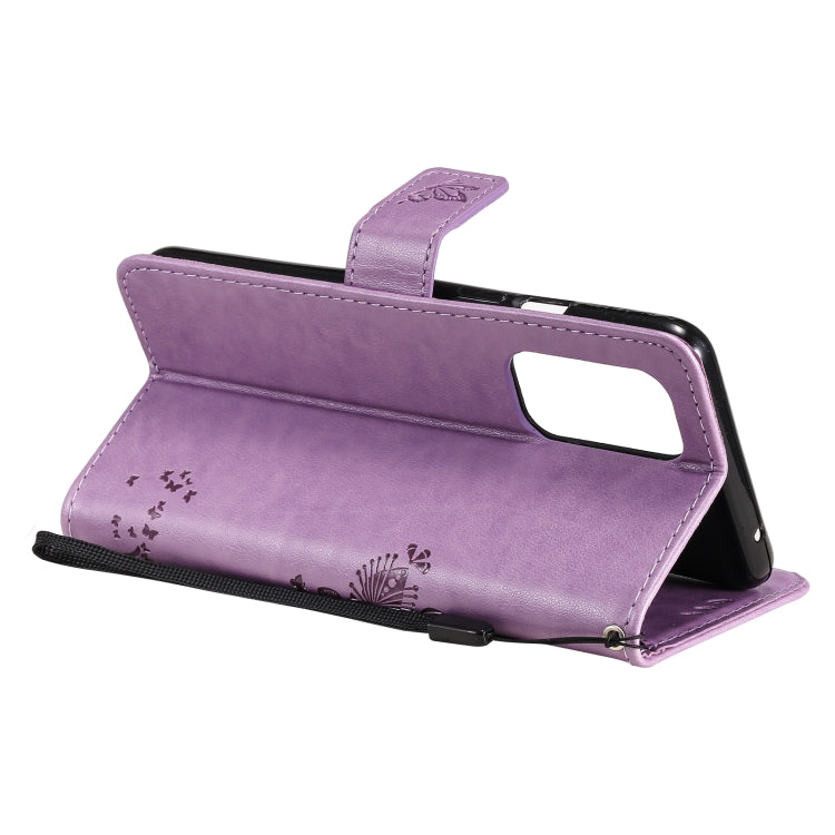 For OnePlus 9 Tree & Cat Pattern Pressed Printing Horizontal Flip PU Leather Case with Holder & Card Slots & Wallet & Lanyard