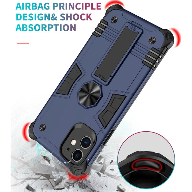 For iPhone 11 10pcs Shockproof TPU + PC Protective Case with Invisible Holder