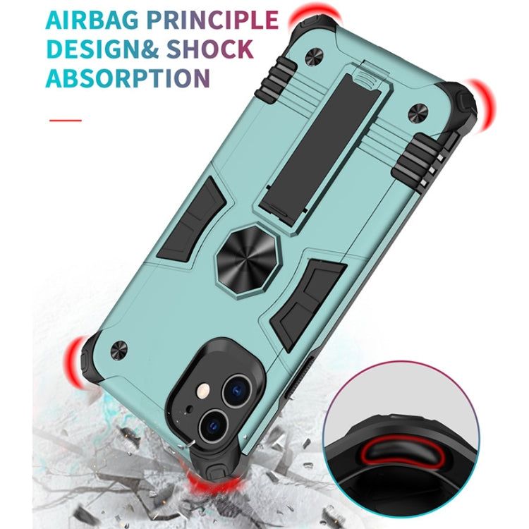 For iPhone 11 10pcs Shockproof TPU + PC Protective Case with Invisible Holder