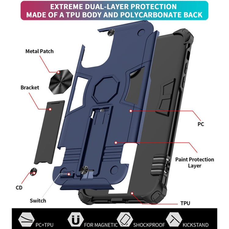 For iPhone 11 Pro 10 PCS Shockproof TPU + PC Protective Case with Invisible Holder