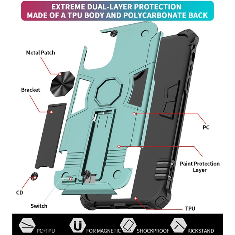 For iPhone 11 Pro 10 PCS Shockproof TPU + PC Protective Case with Invisible Holder