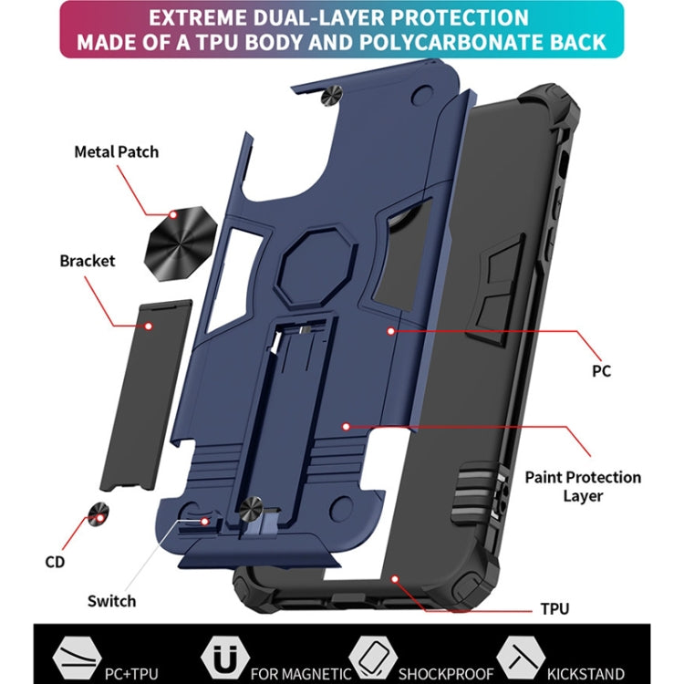 For iPhone 11 Pro Max 10 PCS Shockproof TPU + PC Protective Case with Invisible Holder