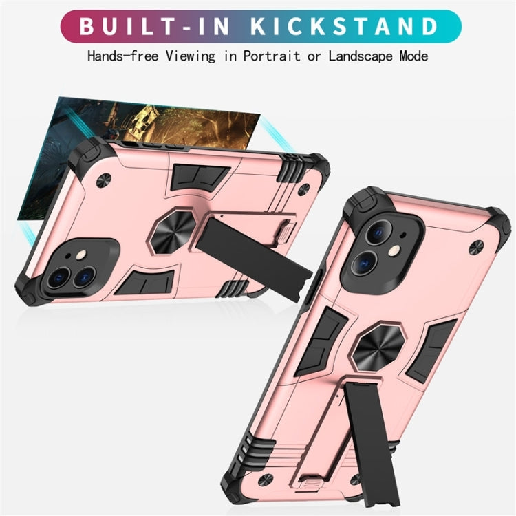 For iPhone 11 Pro Max 10 PCS Shockproof TPU + PC Protective Case with Invisible Holder