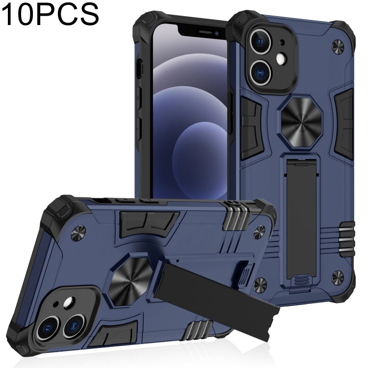 For iPhone 12 mini 10 PCS Shockproof TPU + PC Protective Case with Invisible Holder