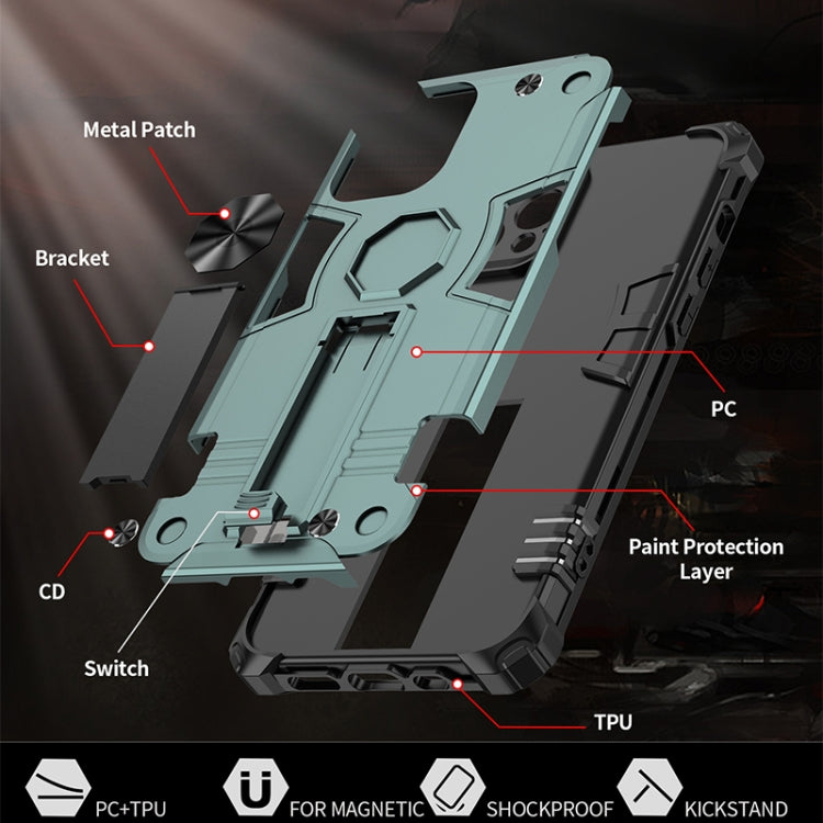 For iPhone 12 mini 10 PCS Shockproof TPU + PC Protective Case with Invisible Holder