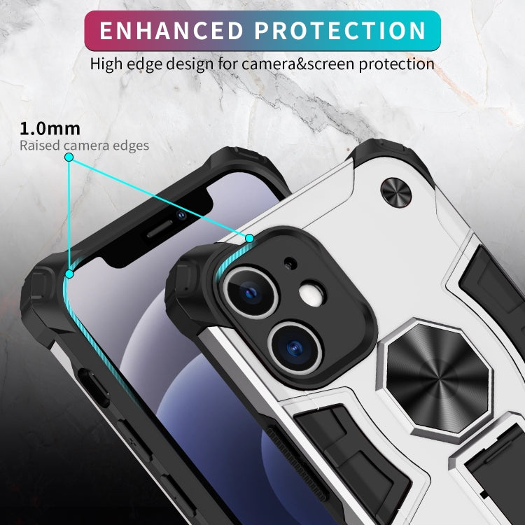 For iPhone 12 mini 10 PCS Shockproof TPU + PC Protective Case with Invisible Holder