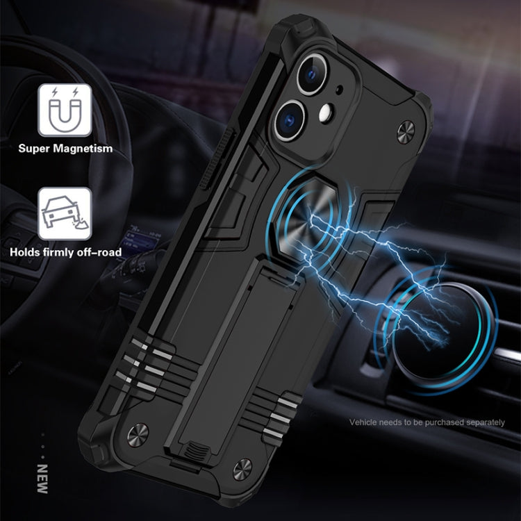 For iPhone 12 10pcs Shockproof TPU + PC Protective Case with Invisible Holder
