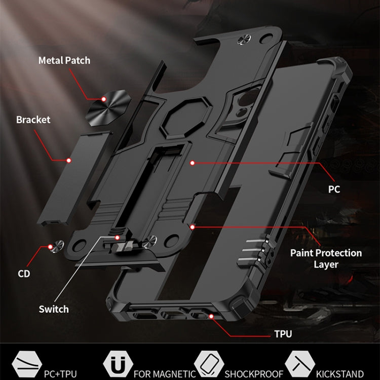 For iPhone 12 10pcs Shockproof TPU + PC Protective Case with Invisible Holder