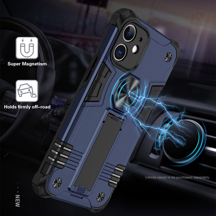 For iPhone 12 10pcs Shockproof TPU + PC Protective Case with Invisible Holder