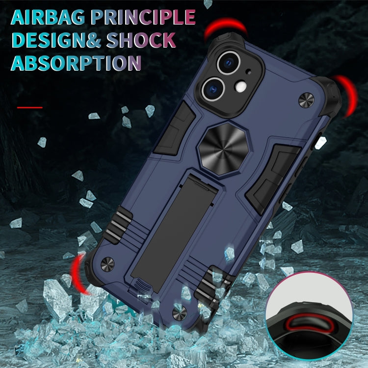 For iPhone 12 10pcs Shockproof TPU + PC Protective Case with Invisible Holder