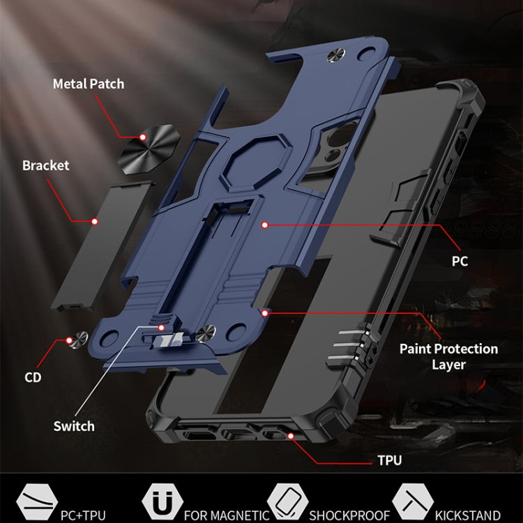 For iPhone 12 10pcs Shockproof TPU + PC Protective Case with Invisible Holder