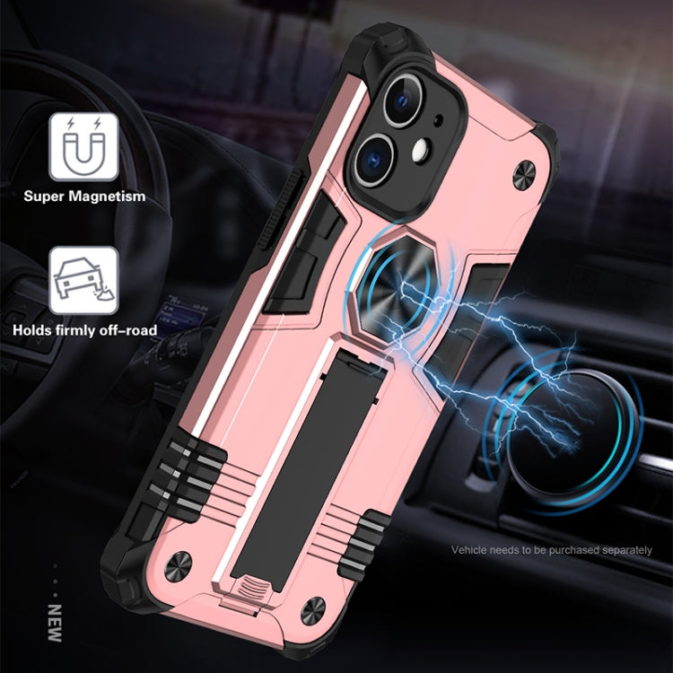 For iPhone 12 10pcs Shockproof TPU + PC Protective Case with Invisible Holder
