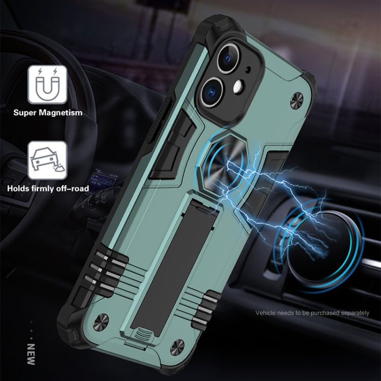 For iPhone 12 10pcs Shockproof TPU + PC Protective Case with Invisible Holder