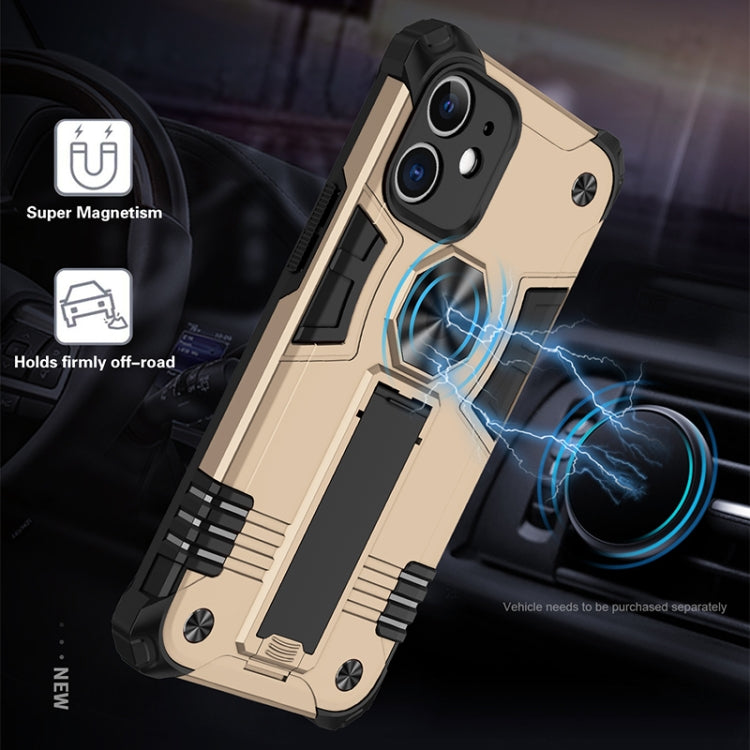 For iPhone 12 10pcs Shockproof TPU + PC Protective Case with Invisible Holder