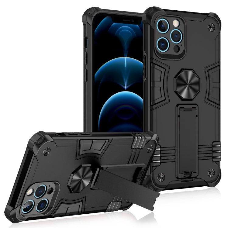 For iPhone 12 Pro 10pcs Shockproof TPU + PC Protective Case with Invisible Holder